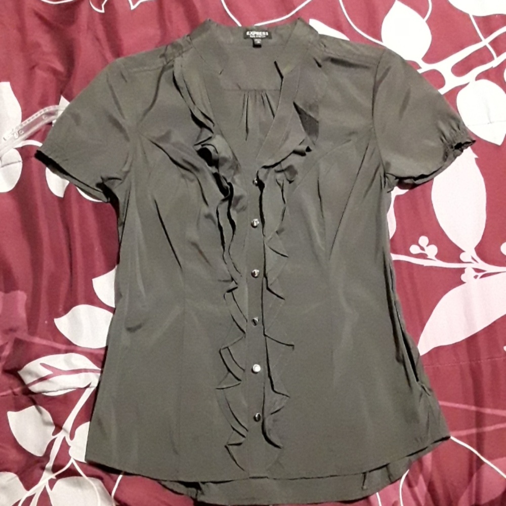 Express Grey Blouse Size Sm